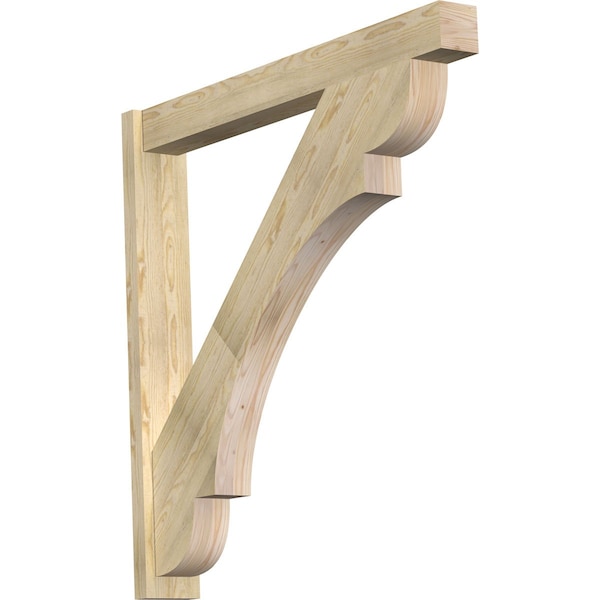 Ekena Millwork Olympic Block Rough Sawn Outlooker, Douglas Fir, 6"W x 46"D x 46"H OUT06X46X46OLY05RDF - main